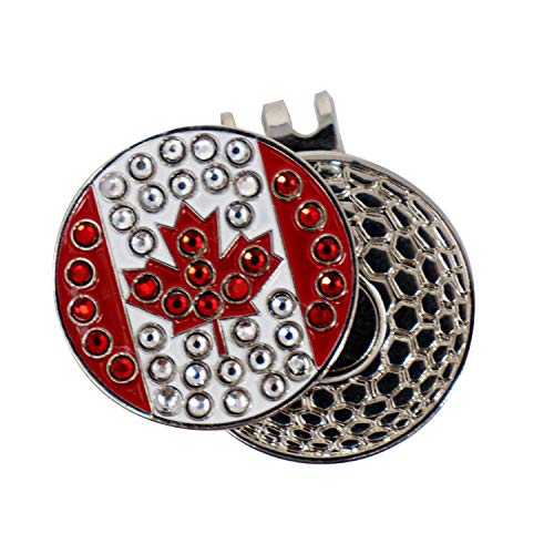 Da Vinci Magnetic Golf Hat Clip with Canada Flag Ball Marker