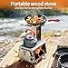 Rocket Stove Stainless Steel Countertop Mini wood Stove Detachable Portable Wood Burning Stove With Chimney and Carrying Bag for Outdoor Cooking Coffee Making Warming Lighting Fire Watching