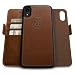 Produktbild Dreem Fibonacci 2in1 Handyhülle Flipcase für iPhone XR | Magnetisches iPhone Case | TPU Etui Lederhülle Schutzhülle, RFID Schutz, Veganes Kunstleder, Geschenkbox | Schokoladenbraun