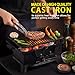 Hibachi Grill Outdoor, Portable Small Charcoal Grills, 100% Cast Iron, Mini Japanese Yakitori Tabletop Skillet Grill Stove for Outdoor Camping - Coal Door, Draft Door, Ideal for 2 People