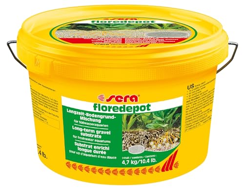 sera floredepot 4,7 kg | Schnelles Anwachsen & Starke Wurzelbildung | Optimale Pflanzenversorgung in 4-6 Wochen | Ideal für Neueinrichtung des Aquariums | Natürliche Mischung aus Sand & Torf