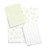 Odenwälder 10051-525 Gr. 80x80cm Moltontücher Classic 3er Pack limette
