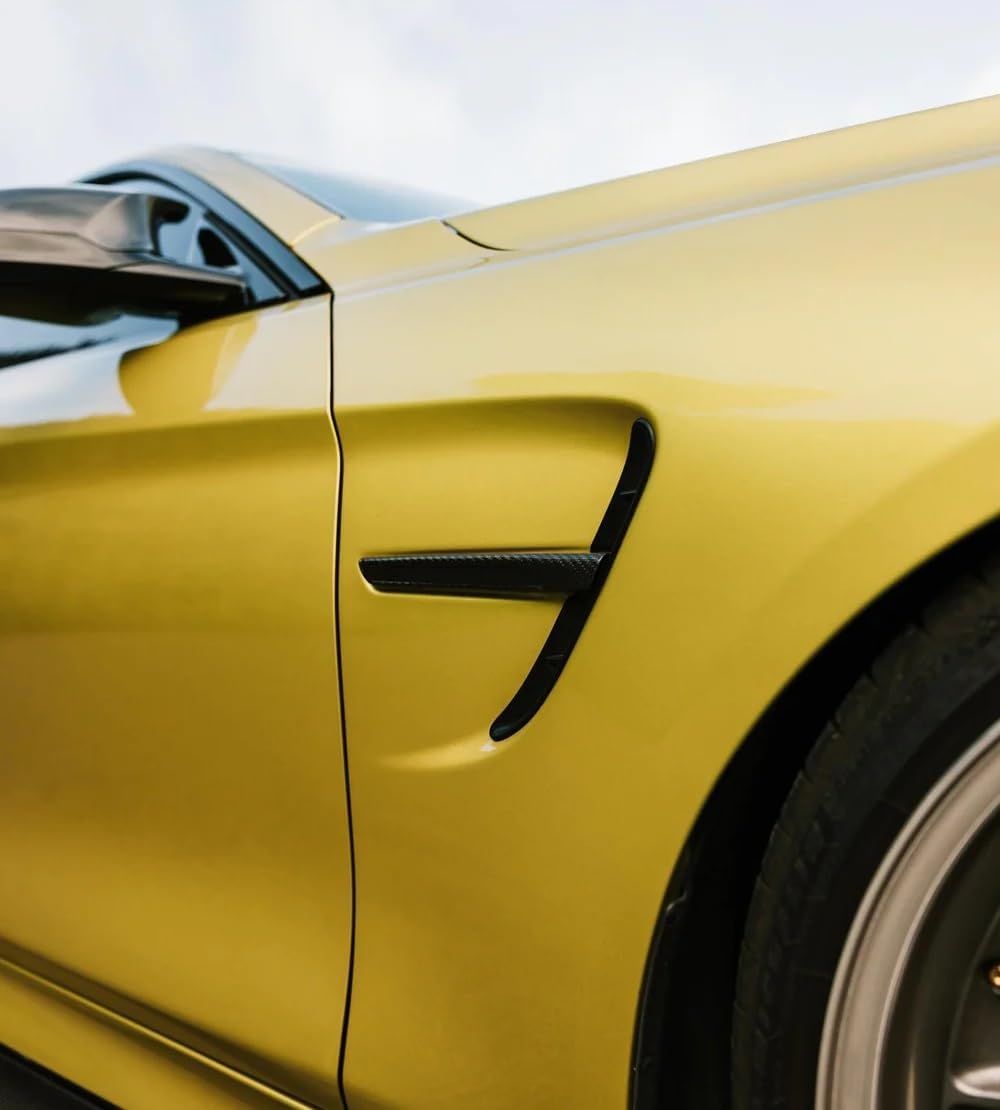 Genuine Carbon Fiber Side Fender Vent Trim Set for BMW F80 M3 F82 F83 M4 2014-2020 Exterior Accessory, Black, TX23CC010