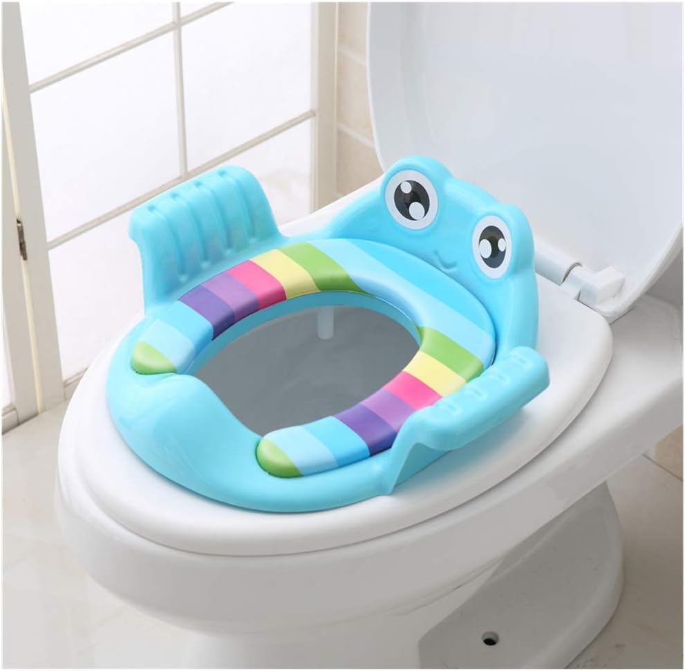 Upgrade Toddler Potty Toilet Trainer Seat Non Slip Silicone | Wesracia Adjustable Baby Potty Training Chair (Blue)