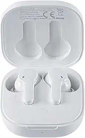 Qcy Fone De Ouvido Sem Fio T13 TWS Bluetooth 5.1 Com 4 Microfones Controle De Toque IPX5 À Prova d'Água 40 Horas De Tempo De Reprodução, Branco