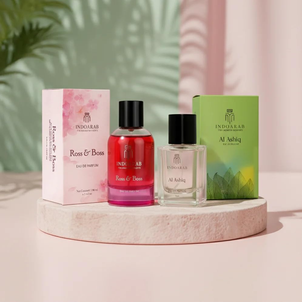 Premium Perfume Combo Set (100ml + 50ml) – ROSS & BOSS & AL ASHIQUE | Long Lasting Luxury Unisex Fragrance | Rose, Vanilla, Oud, Musk & Amber Notes | Men & Women-image-21