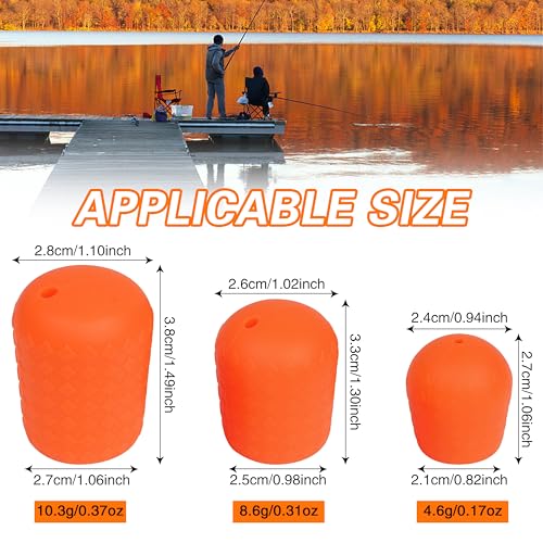 Coussin de canne à pêche silicone antidérapant protection orange durable - 6