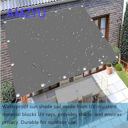 Malla sombreadora rectangular con ojales y cuerdas para proteccion solar exterior 3