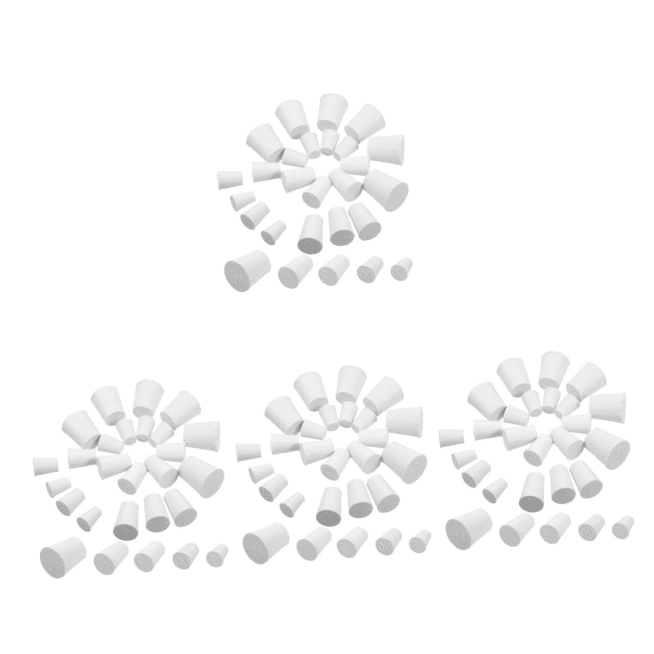 Gatuida 200 Pcs Bouchon en Caoutchouc en Caoutchouc Laboratoires Pièces De Rechange Bouchon en De Laboratoire en De