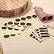 120 Stück Match Striker Papers mit Klebstoff, 60 Runde und 60 Rechteckige Match Striker Paper Match Striker Paper für den Austausch von Match Rack Beckenpapier (Braun)