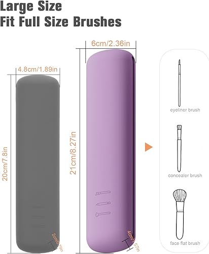 Vista 52 de FERYES Soporte para brochas de maquillaje de viaje, Negro -, Chico, Simplicidad