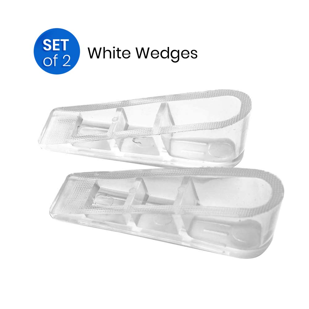HealthAndYoga Anti-Skid, Clear PVA Door Wedge Stoppers - Antifragile, Durable Plastic - Set of 2 — Amazon image 3
