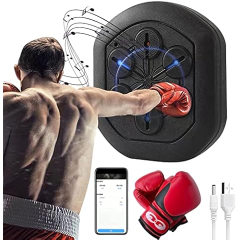 Music Boxing Machine, Electronic Boxing Wall Target, Punching Game Machine with Speed Hand Eye Reaction and Coordination, Smart Boxing Training Equipment with Boxing Gloves for Adults Home Exercise Cover