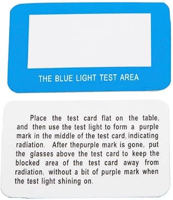 Blue Light Blocking Glasses TEST KIT - Anti blue light test kit with card and blue light device