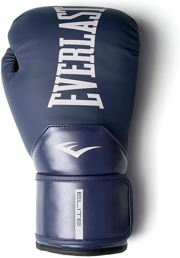 Everlast Elite 2 Boxing Gloves | Pro Training & Heavy Bag Gloves | Men & Women | Ventilated Palm | Multi-Layer Protection | Navy, 14 oz