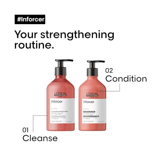 Miniatura 5 de L'Oréal Professionnel Paris Acondicionador profundo Inforcer: para cabello débil y frágil, proporciona fuerza y evita la rotura, con biotina y