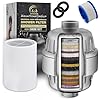 AquaHomeGroup 20 Stage Shower Filter with Vitamin C and E - Reduces Chlorine, Heavy Metals and Sediment - 2 Cartridges Included - High Pressure - Matte Chrome