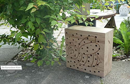 Insektenhotel Wildbienen Kinder Biene Nisthilfe Bienen Eiche Massivholz – Bild 7