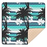 Materiales de alta calidad: la alfombra de juego para bebé está hecha de poliéster impermeable + fibra de algodón, suave y acogedora, fácil de limpiar, sin BPA, sin olor, agradable al tacto, tu hijo proporciona un lugar seguro y cómodo para jugar Tam...