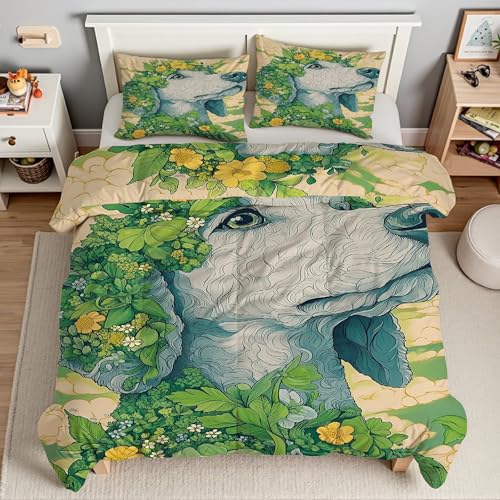 Housse de couette microfibre 90x190 chiot zippée pour simplifier le change du linge de lit