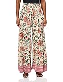 Angie Women's Wide Pants with Leg Inserts, Cream
