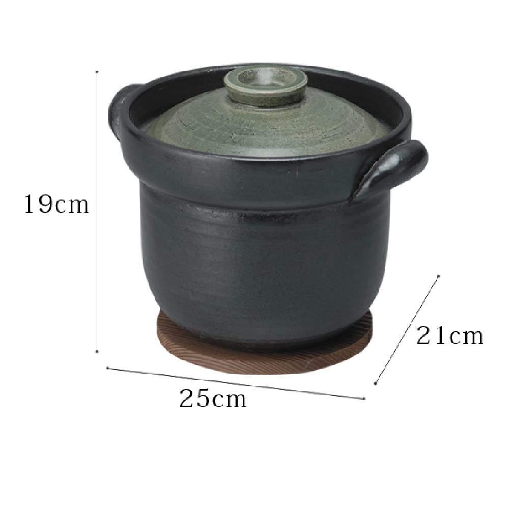 Amazon | 信楽焼 土鍋飯鍋 3合用 (軽量飯炊き鍋 緑釉) | 土鍋 通販
