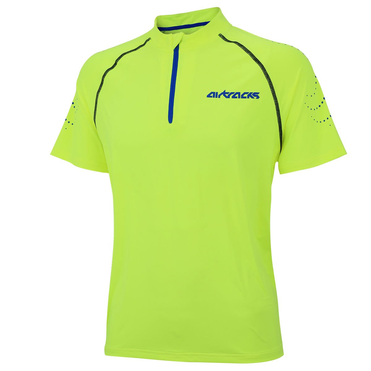 Airtracks Funktions Laufset Laufshirt/Kompressions - T-Shirt Kurzarm Pro Team + Laufhose 3/4 Lang Pro Air/Atmungsaktiv/Schnelltrocknend/Reflektor