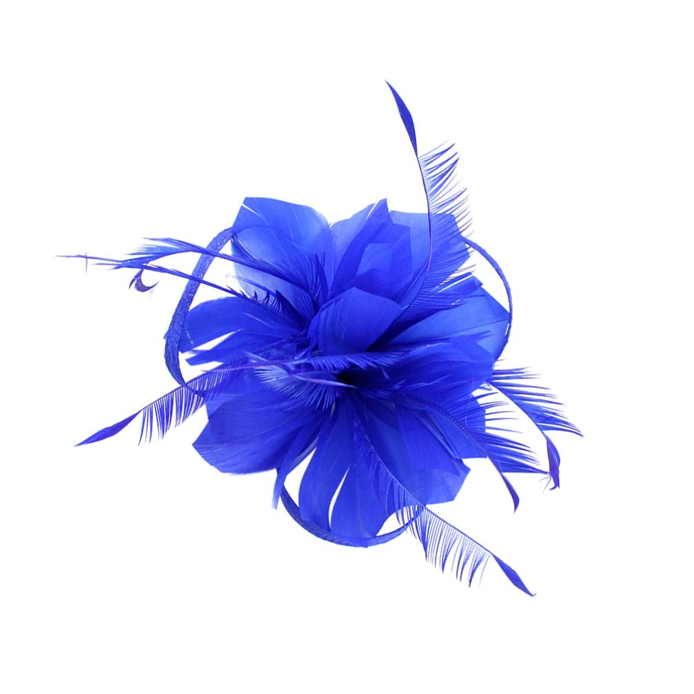 KALLORY Tea Party Hats White Hair Clips Fascinator Hats