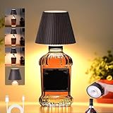 SMARTERIOR Kabellose Flaschenlampe, Aufladbare Akku-Lampe, Stufenlose Dimmbare Nachttischlampe mit 3...