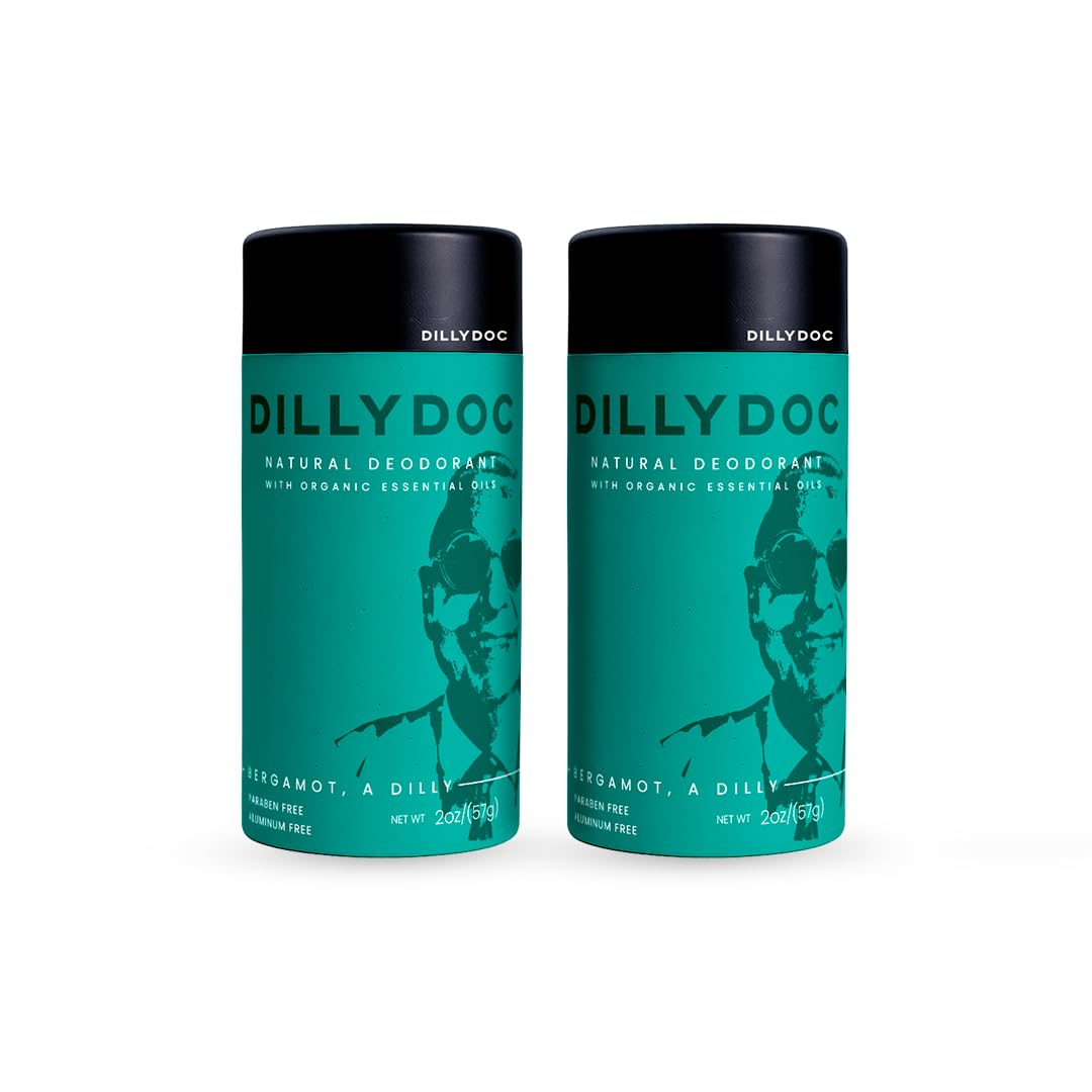 Aluminum-Free Natural Deodorant for Sensitive Skin – Organic Essential Oils, Vegan, Non-Toxic, Eco-Friendly Packaging (2 Pack, Bergamot)