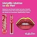 Lime Crime Metallic Velvetines Liquid Matte Lipstick, Red Hot - Metallic Cherry Red - French Vanilla Scent - Long-Lasting Liquid Metal Matte Lipstick - Won't Bleed or Transfer - Vegan