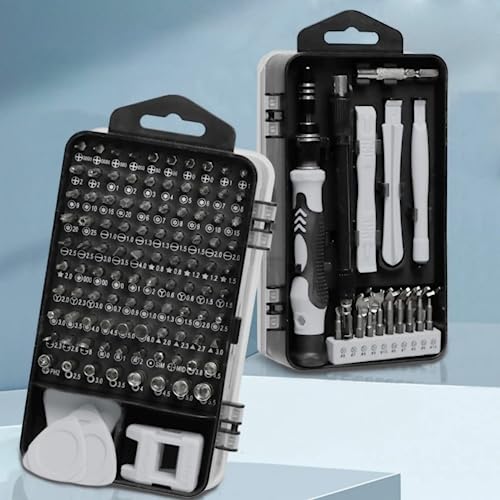 Kit De Ferramentas 115 Em 1 Chave Precisão Profissional Acessórios Maleta Portátil Manutenção Pequenos Reparos Multiuso Multifuncional Magnético Eletrônico Manual PC Notebook Celular CLAYMORE