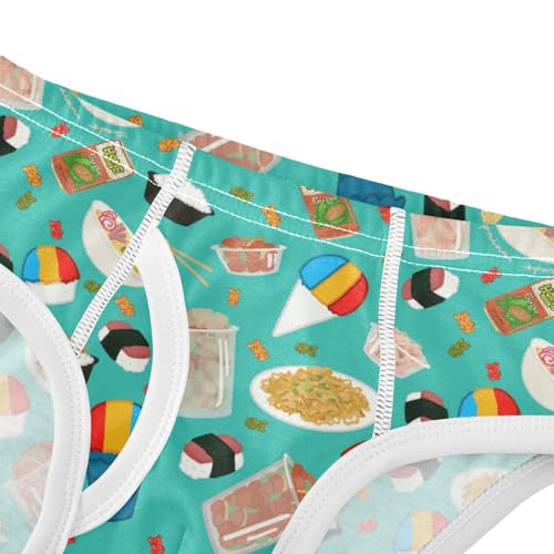 Boys' Exclusive Briefs Toddler Underwear 95% Combed Cotton Boxerbriefs 2T Japanese - Style Food Pattern 294