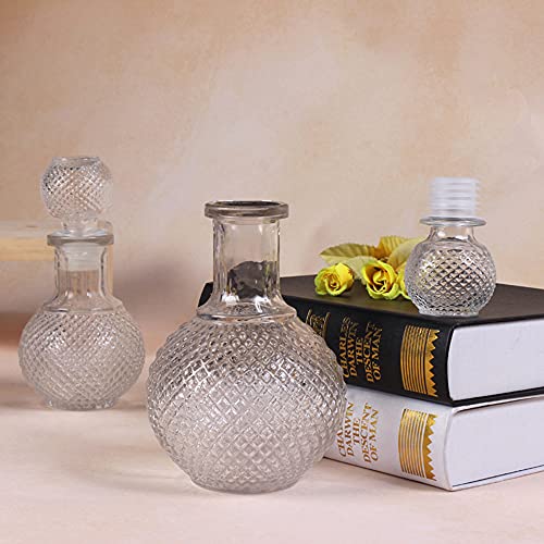 Daerzy Garrafa de vidro decantador rápido em forma de bola transparente Garrafa de vinho de uísque d