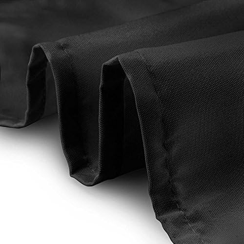 Trimming Shop Black Round Polyester Tablecloth, 90" Premium Linen Table Cover, Washable Fabric Table Cloth for Weddings, Banquets, Parties, Dining Table, 1pc