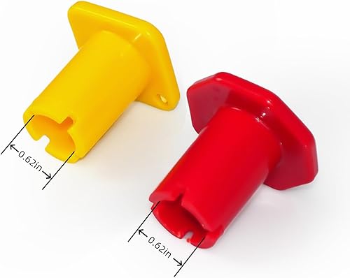 Miniatura 7 de 298818N - Juego de pomos de freno de aire de estacionamiento para semirremolques de camión y 298817N rojo para remolque de tractor de 58 0.62