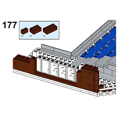 TRUU Baseballstadion-Bausteine, MOC-Bausteine, 7313-teilige Bausteine, modulares Gebäude, ohne Aufkleber, einfach zu… – Bild 8