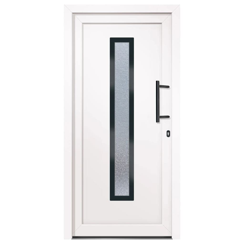 Porte d entrée Blanc 98x200 cm PVC