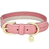 hundehalsbänder pink Aus qualitativ hochwertrigem Leder gearbeitet für Strapazierfähigkeit und Tragekomfort. Das Halsband ist nicht für längeres Anbinden gedacht ('Tie-Out') und die Metallschnalle ist mit umweltfreundlichem Kunststoff (harmlos für Menschen und Tiere) und Messingfarbpigment überzogen.