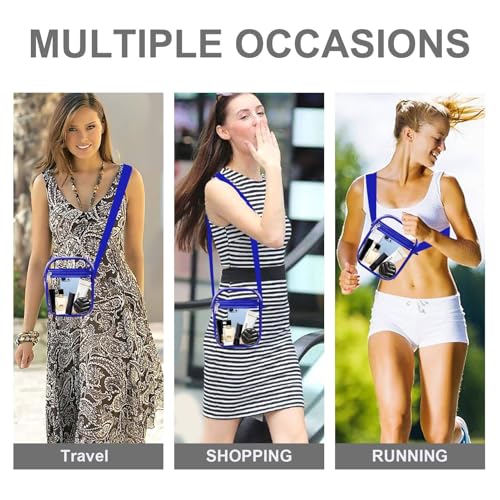 Image of Fibrdoo Clear Crossbody Purse Bag, Clear Bag Stadium Approved with Front Pocket for Concerts Sports Festivals