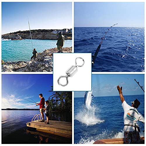 WUUOSSYUIS 9 X (Multi) Conector de pesca Anel giratório de pesca Conectores de pressão de alta resis