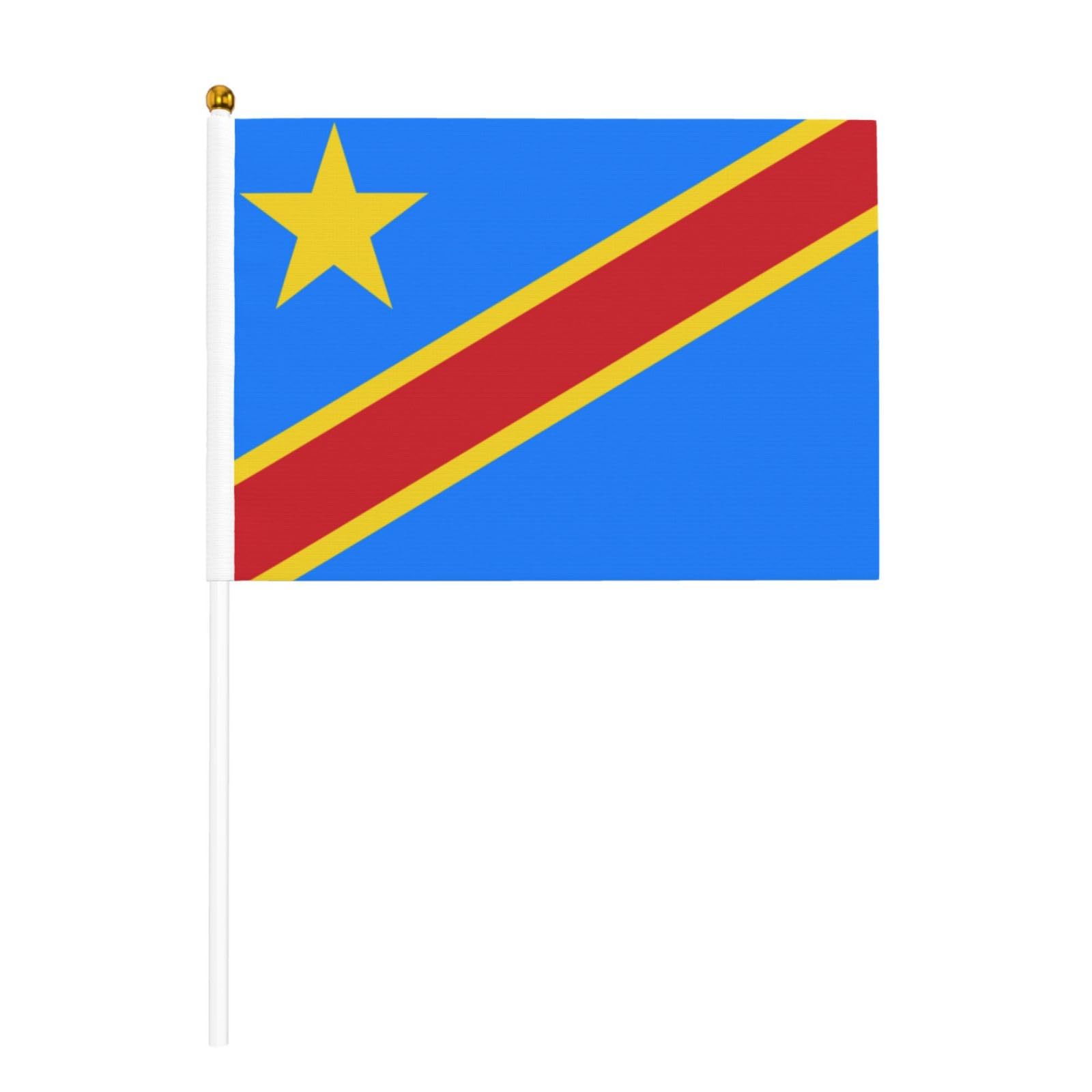 Congo Flag Double sided hand waving flag 5.5x8.2 inches handheld flag