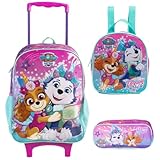 Kit Mochila de Carrinho + Lancheira + Estojo Patrulha Canina Skye XERYUS - 15250