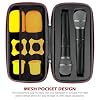 FERCAISH 1 Piece Microphone Bag, EVA Dual Microphone Bag, Microphone Hard Case, Microphone Storage Bag, Wireless Microphone Carry Bag, for KTV Bar Music Devices, black, Sporty #2