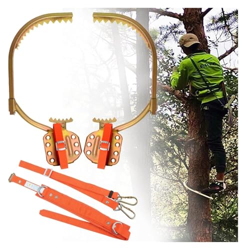 DARZYS Tree Climbing Spikes, Tree Climbing Gear, Climbing Tree Spikes for High Altitude Logging,Fruit Picking Hunting Observation(Type300)