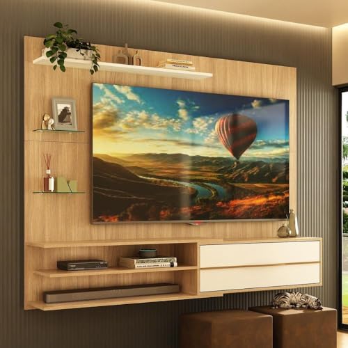 Painel para TV com 5 prateleiras