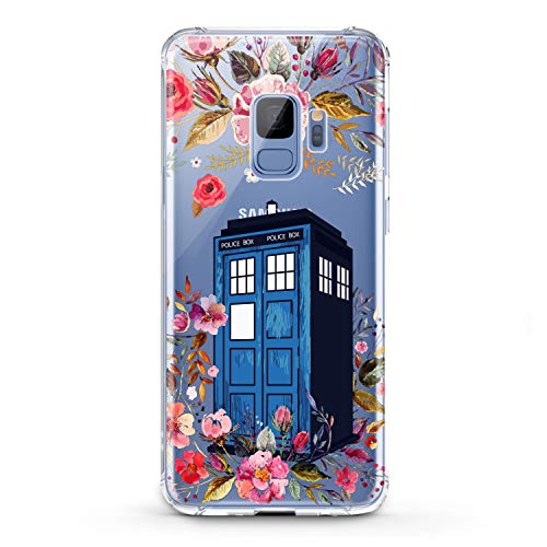 Lex Altern Tpu Case Compatible For Samsung S22 S21 Ultra S20 Fe S10 Plus Note 10 S9 S8 Police Soft Box Doctor Cover Flower Slim Fit Cute Who Clear Girl Print Teen Design Lightweight Blue Floral #TOP6