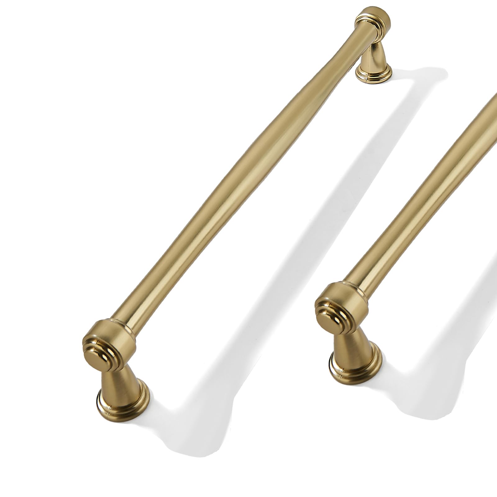 CABDM 10 Pack 8inch(203mm) Center to Center Champagne Bronze Cabinet Pulls Handles for Cabinets Cupboard Solid Heavy Duty Drawer Handles Dressers Kitchens bedrooms