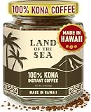 PREMIUM KONA COFFEE 100% - Hawaiian Instant Coffee (1 Pack | 22 Serv.) - Medium Roast, Freeze Dried - Low Acid Arabica Coffee, 1.5 oz