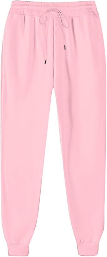 Lastesso Sweatpants Women Comfy Cargo Sweatpants Baggy Lounge Trousers Ankle Banded Solid Sport Active Pants Joggers